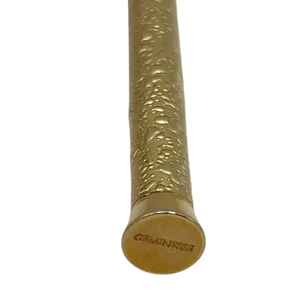 Vintage Geminesse Brow Pencil Brown Retractable Gold Case Makeup Collectible